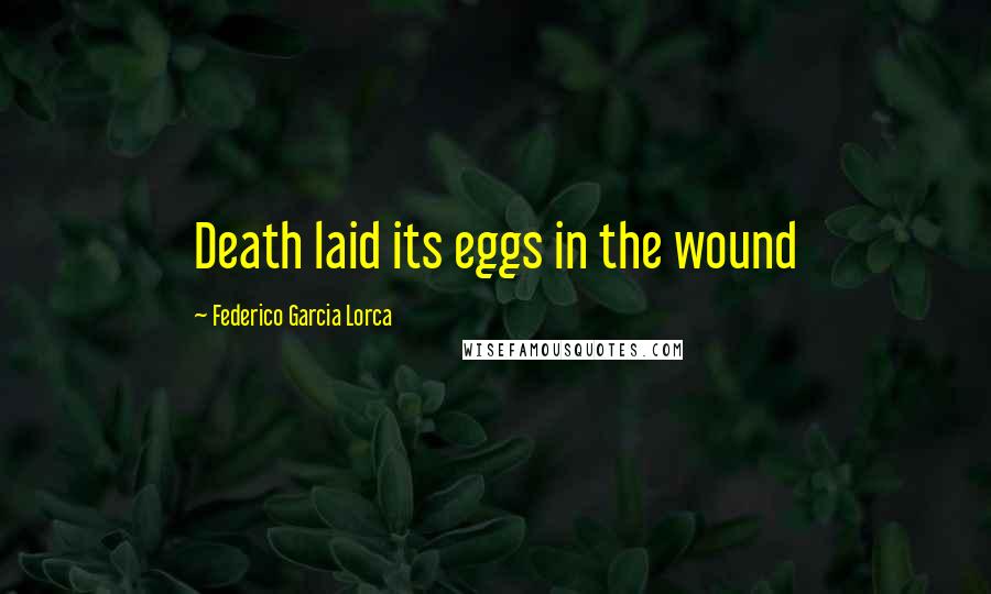 Federico Garcia Lorca Quotes: Death laid its eggs in the wound
