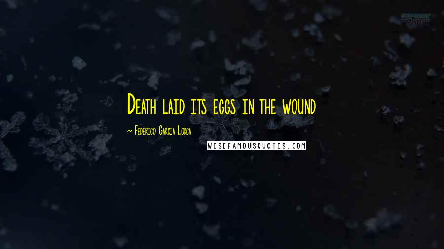 Federico Garcia Lorca Quotes: Death laid its eggs in the wound