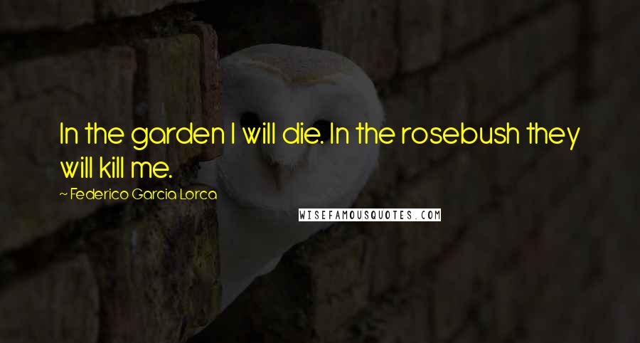 Federico Garcia Lorca Quotes: In the garden I will die. In the rosebush they will kill me.