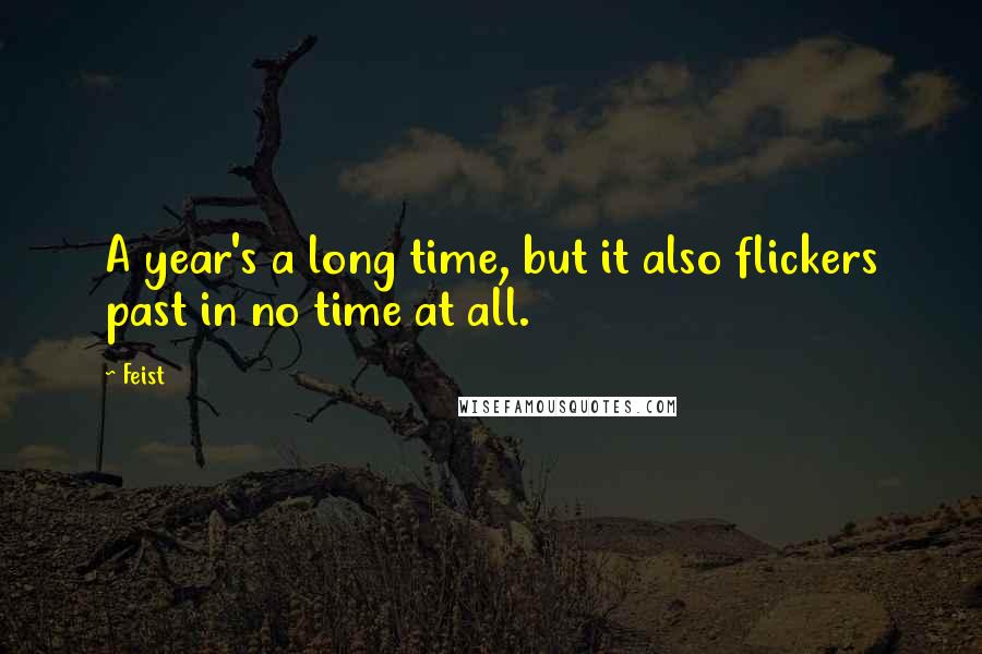 Feist Quotes: A year's a long time, but it also flickers past in no time at all.