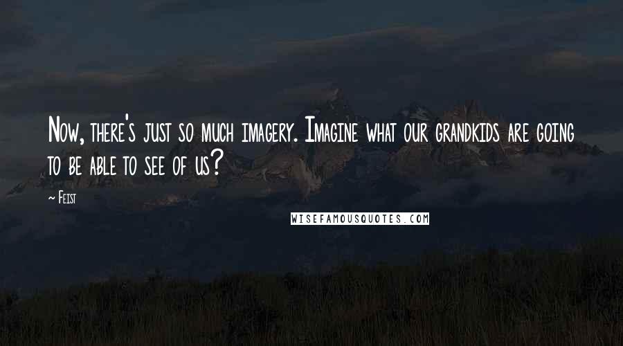 Feist Quotes: Now, there's just so much imagery. Imagine what our grandkids are going to be able to see of us?