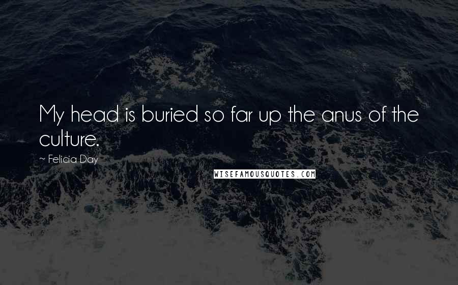 Felicia Day Quotes: My head is buried so far up the anus of the culture.