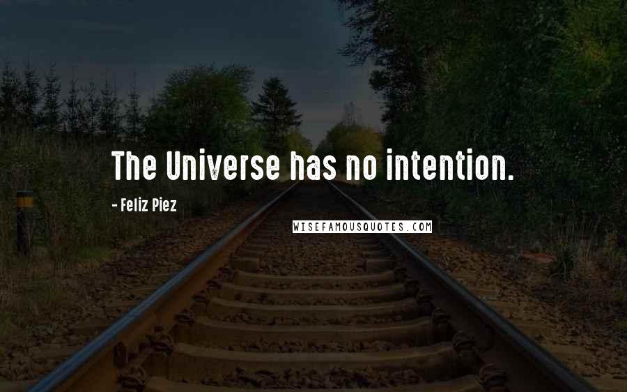 Feliz Piez Quotes: The Universe has no intention.