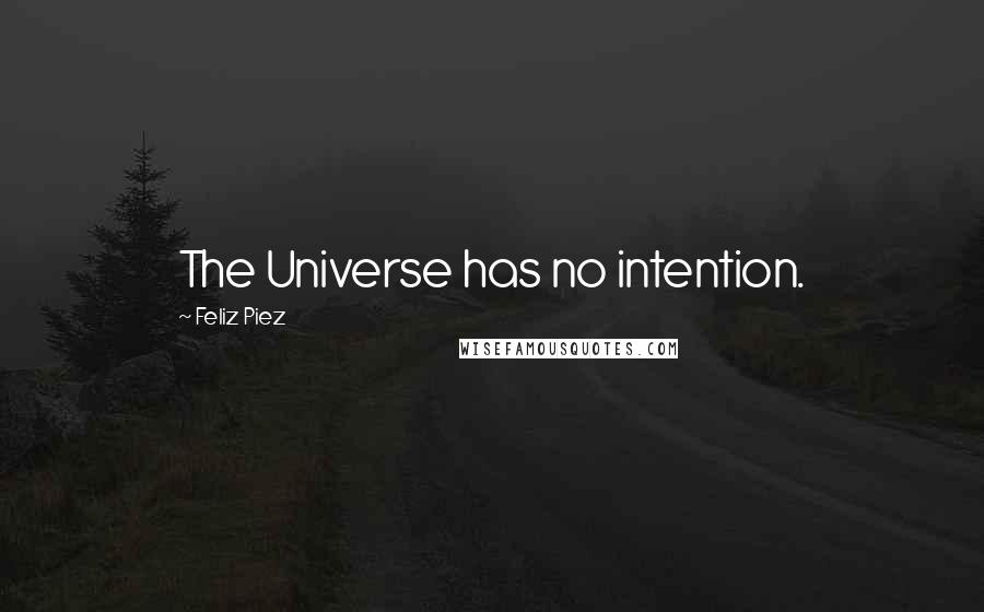 Feliz Piez Quotes: The Universe has no intention.