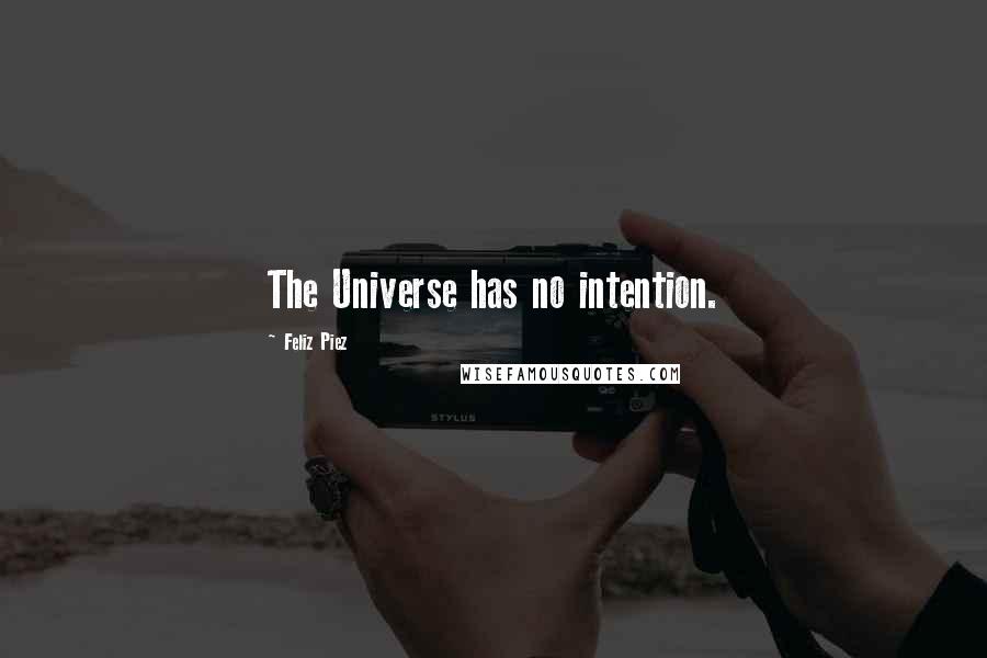 Feliz Piez Quotes: The Universe has no intention.