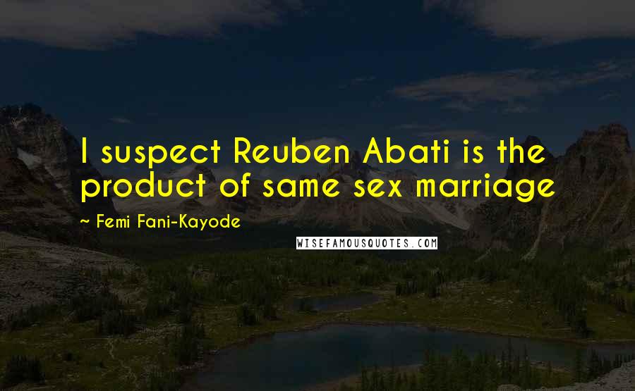 Femi Fani-Kayode Quotes: I suspect Reuben Abati is the product of same sex marriage