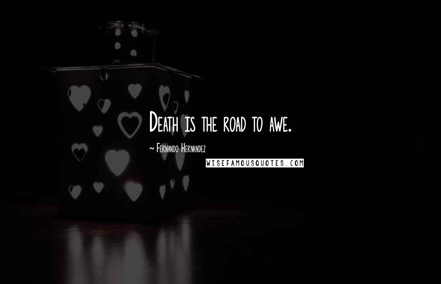 Fernando Hernandez Quotes: Death is the road to awe.