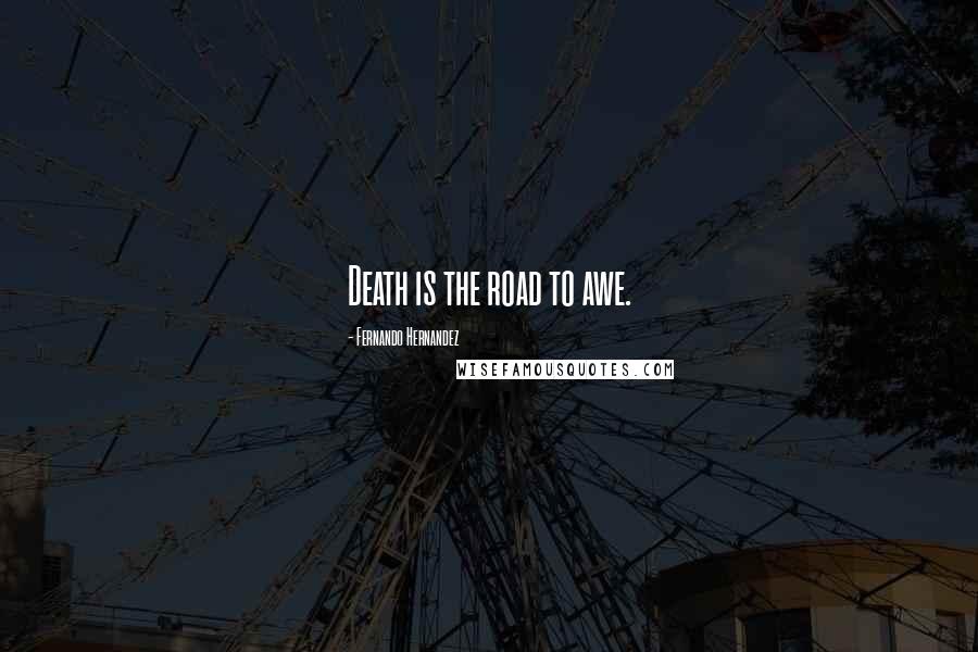 Fernando Hernandez Quotes: Death is the road to awe.