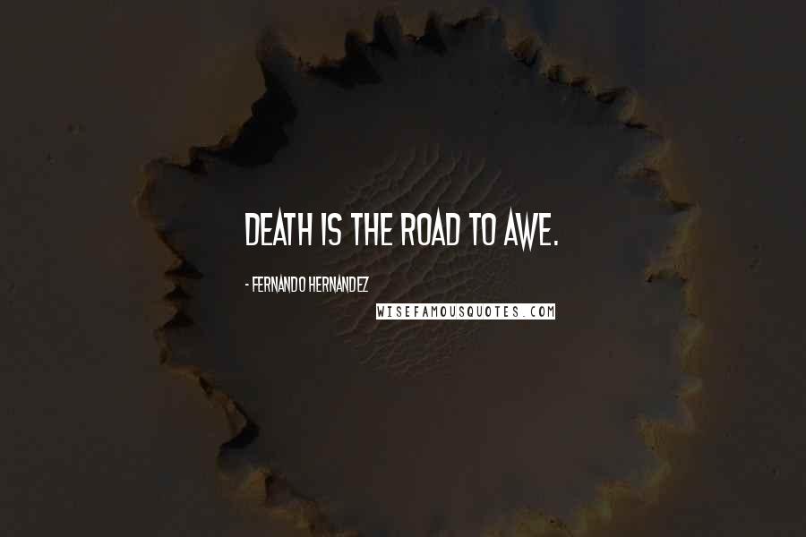 Fernando Hernandez Quotes: Death is the road to awe.