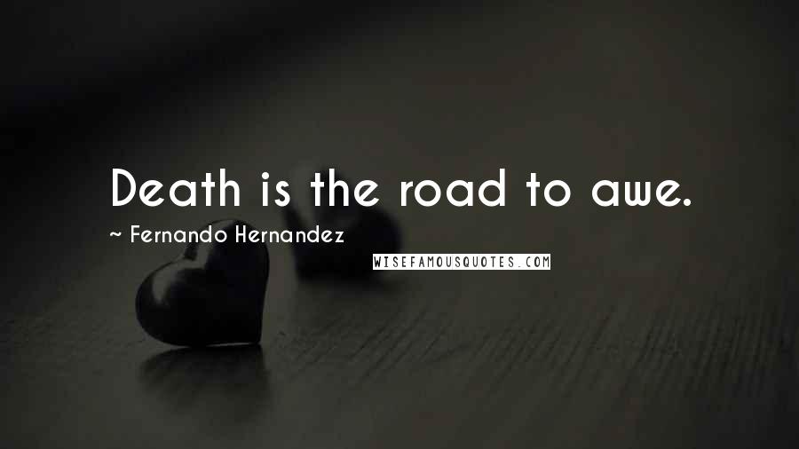 Fernando Hernandez Quotes: Death is the road to awe.