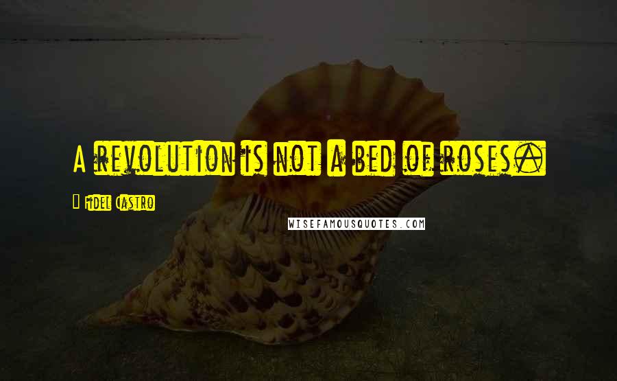 Fidel Castro Quotes: A revolution is not a bed of roses.