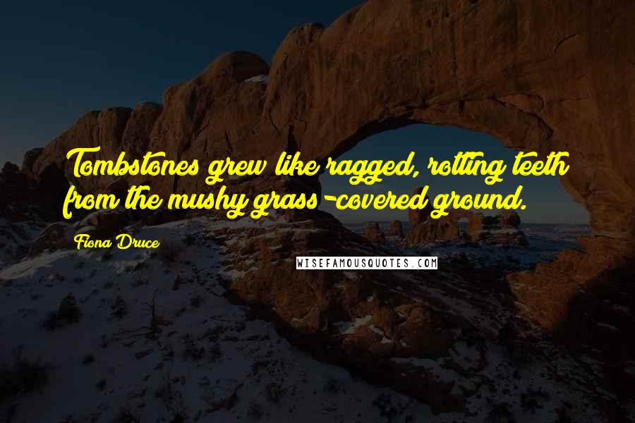 Fiona Druce Quotes: Tombstones grew like ragged, rotting teeth from the mushy grass-covered ground.