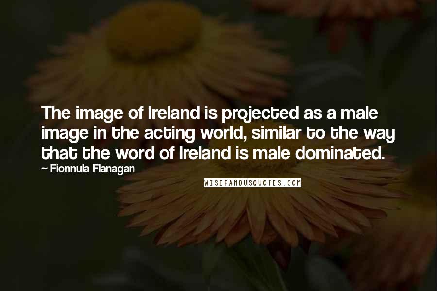 Fionnula Flanagan Quotes: The image of Ireland is projected as a male image in the acting world, similar to the way that the word of Ireland is male dominated.