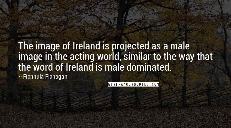 Fionnula Flanagan Quotes: The image of Ireland is projected as a male image in the acting world, similar to the way that the word of Ireland is male dominated.