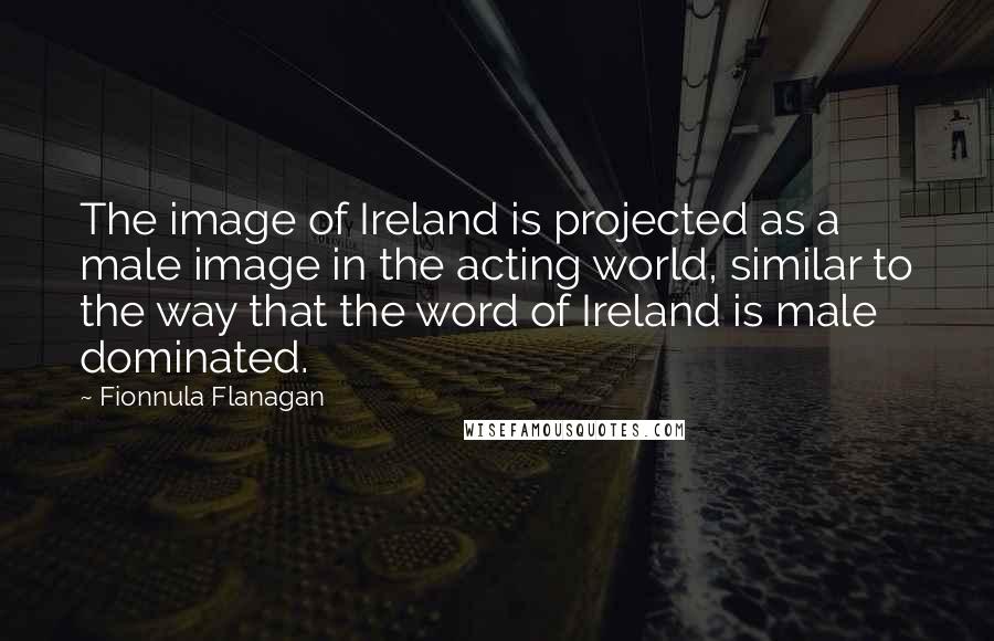 Fionnula Flanagan Quotes: The image of Ireland is projected as a male image in the acting world, similar to the way that the word of Ireland is male dominated.