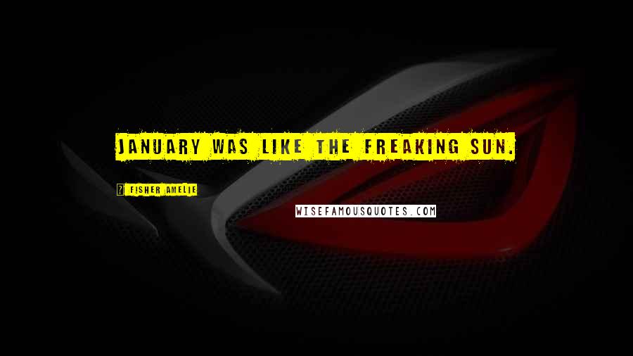 Fisher Amelie Quotes: January was like the freaking sun.