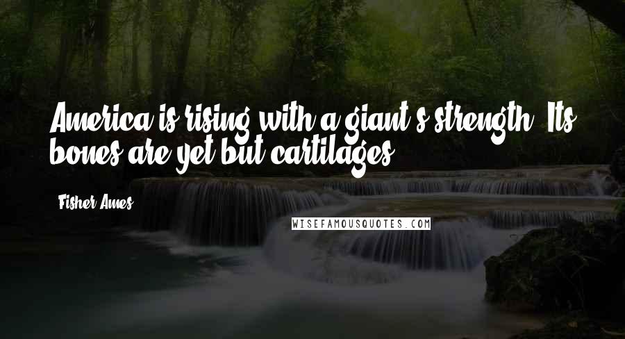 Fisher Ames Quotes: America is rising with a giant's strength. Its bones are yet but cartilages.