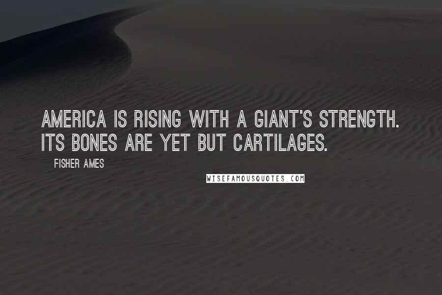 Fisher Ames Quotes: America is rising with a giant's strength. Its bones are yet but cartilages.
