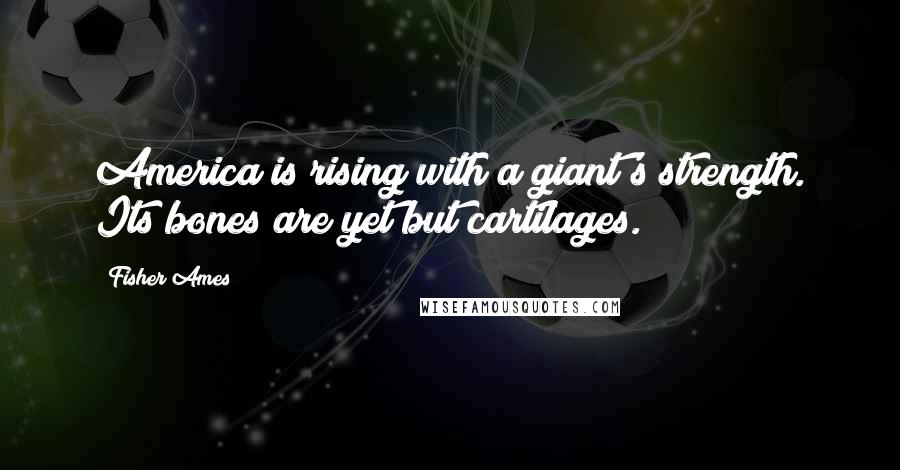 Fisher Ames Quotes: America is rising with a giant's strength. Its bones are yet but cartilages.