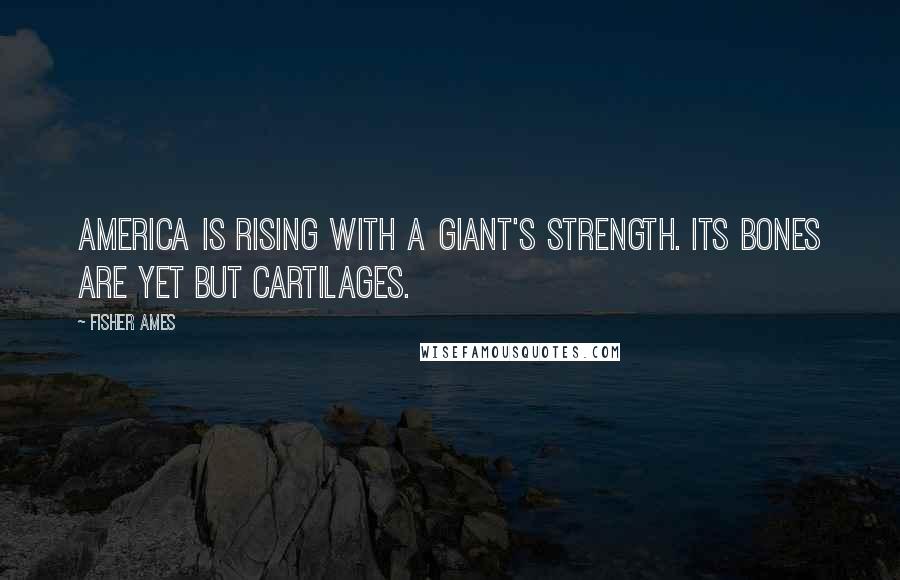 Fisher Ames Quotes: America is rising with a giant's strength. Its bones are yet but cartilages.