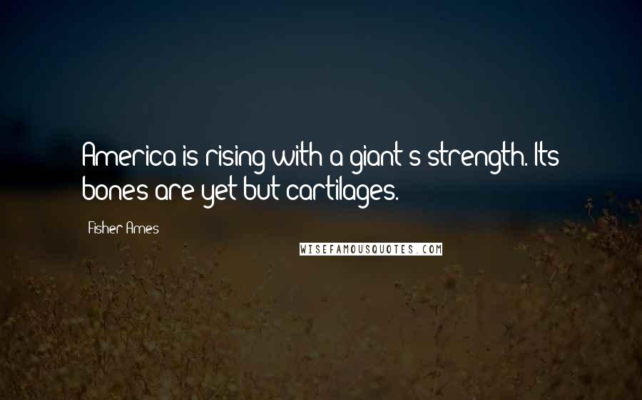 Fisher Ames Quotes: America is rising with a giant's strength. Its bones are yet but cartilages.