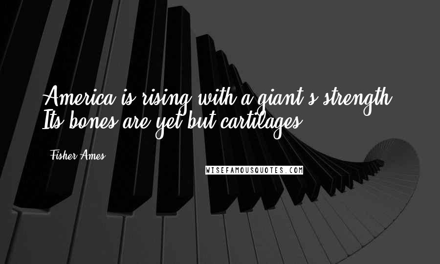 Fisher Ames Quotes: America is rising with a giant's strength. Its bones are yet but cartilages.