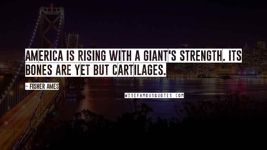 Fisher Ames Quotes: America is rising with a giant's strength. Its bones are yet but cartilages.
