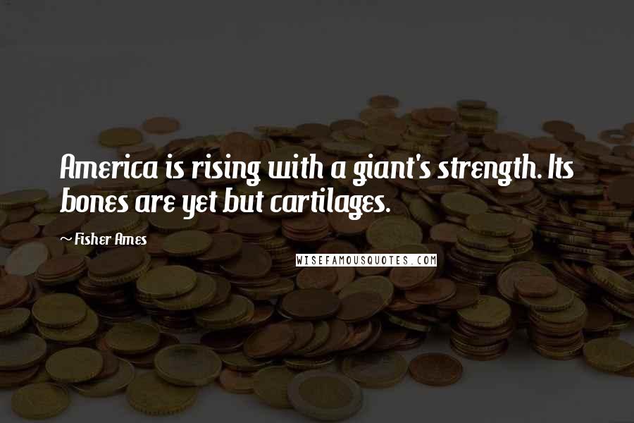 Fisher Ames Quotes: America is rising with a giant's strength. Its bones are yet but cartilages.
