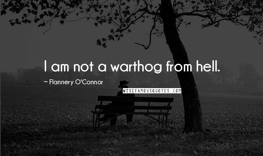 Flannery O'Connor Quotes: I am not a warthog from hell.