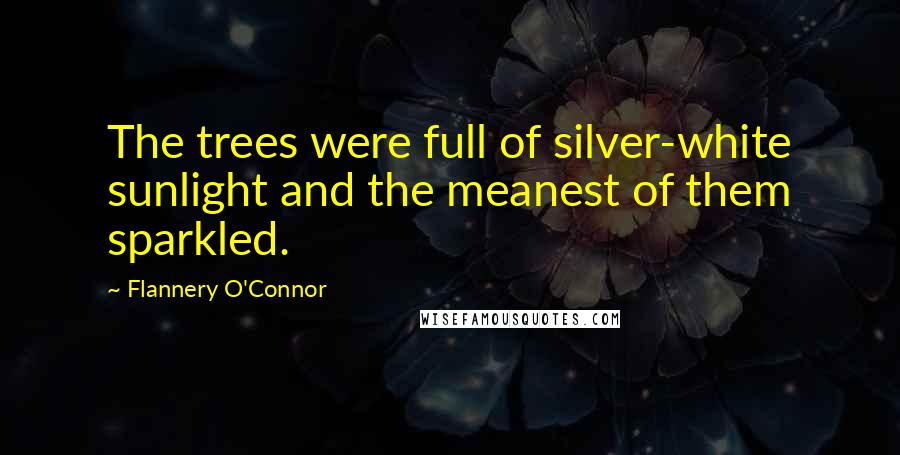 Flannery O'Connor Quotes: The trees were full of silver-white sunlight and the meanest of them sparkled.