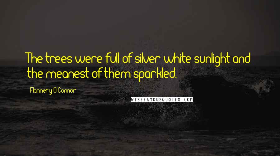 Flannery O'Connor Quotes: The trees were full of silver-white sunlight and the meanest of them sparkled.