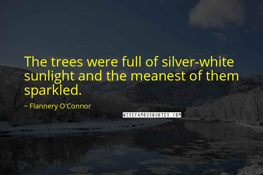 Flannery O'Connor Quotes: The trees were full of silver-white sunlight and the meanest of them sparkled.