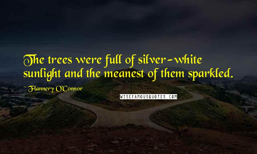 Flannery O'Connor Quotes: The trees were full of silver-white sunlight and the meanest of them sparkled.