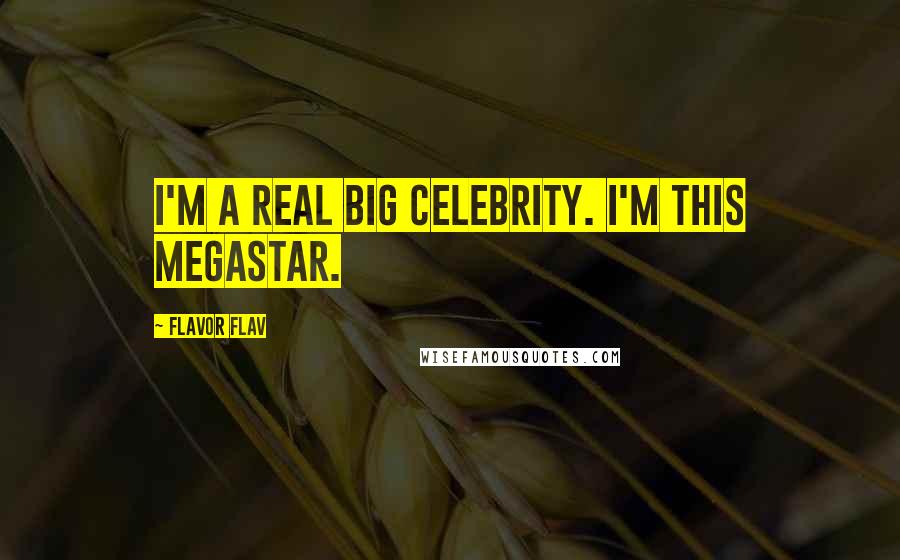 Flavor Flav Quotes: I'm a real big celebrity. I'm this megastar.