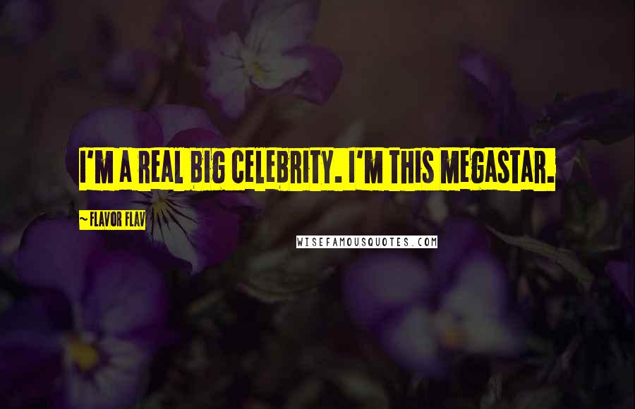 Flavor Flav Quotes: I'm a real big celebrity. I'm this megastar.