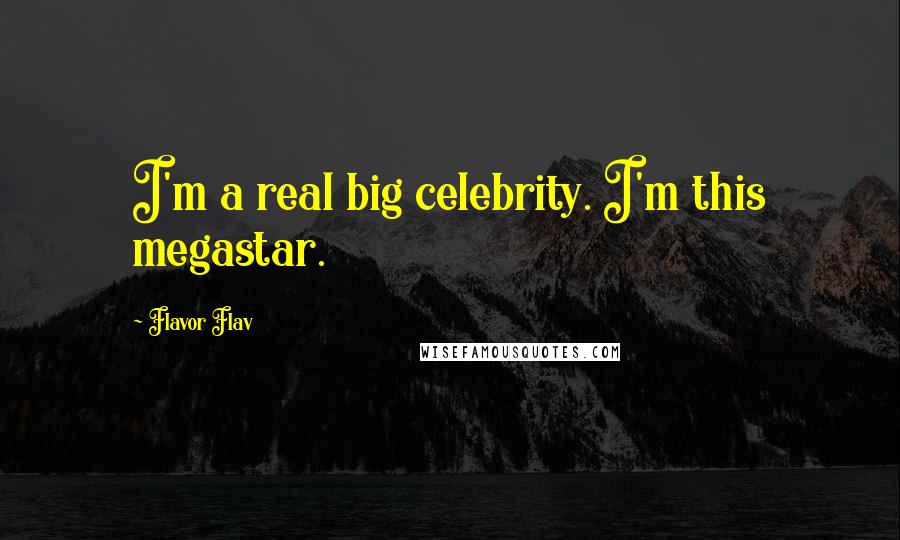 Flavor Flav Quotes: I'm a real big celebrity. I'm this megastar.