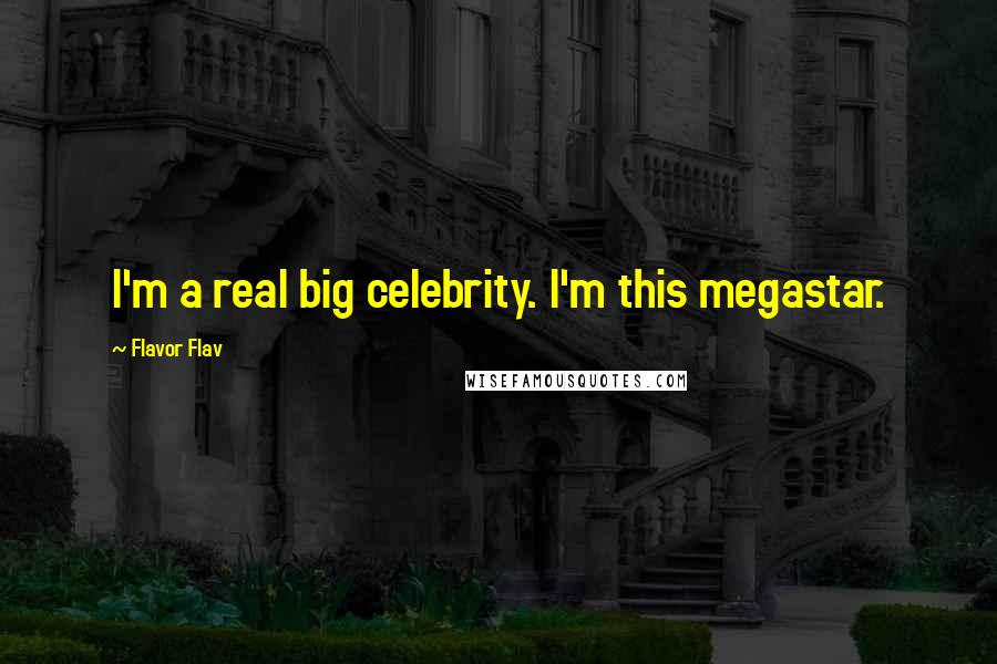 Flavor Flav Quotes: I'm a real big celebrity. I'm this megastar.