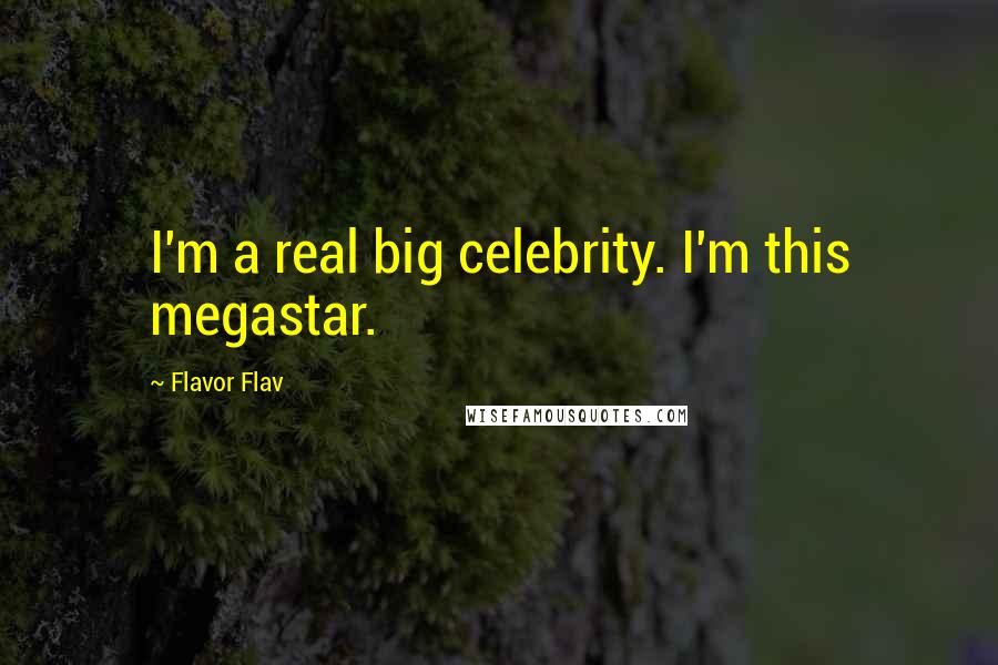 Flavor Flav Quotes: I'm a real big celebrity. I'm this megastar.