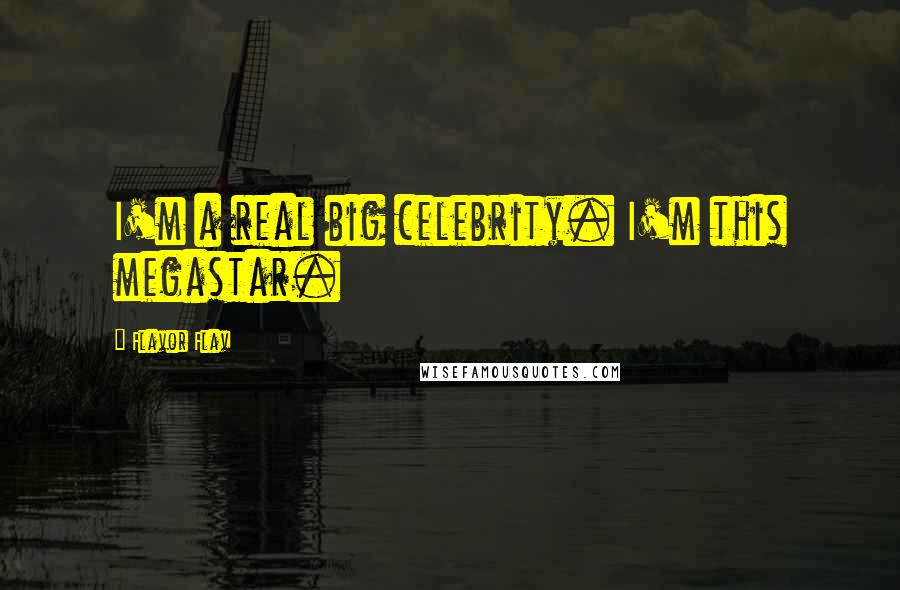 Flavor Flav Quotes: I'm a real big celebrity. I'm this megastar.