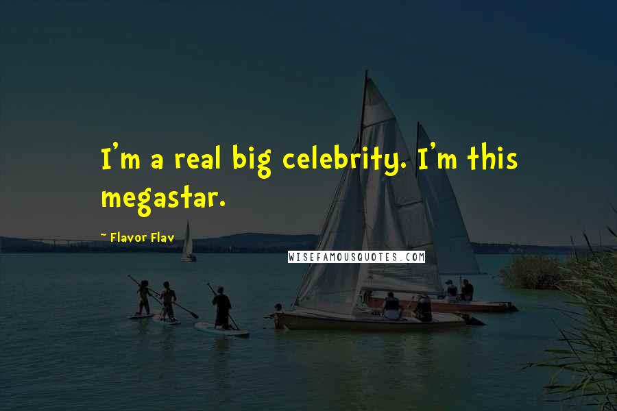 Flavor Flav Quotes: I'm a real big celebrity. I'm this megastar.