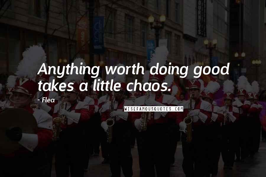 Flea Quotes: Anything worth doing good takes a little chaos.