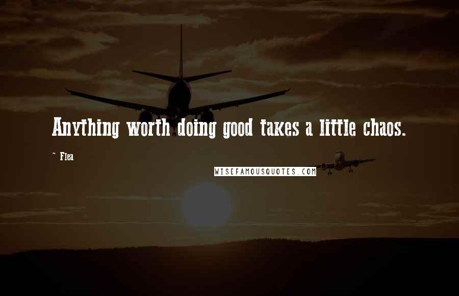 Flea Quotes: Anything worth doing good takes a little chaos.