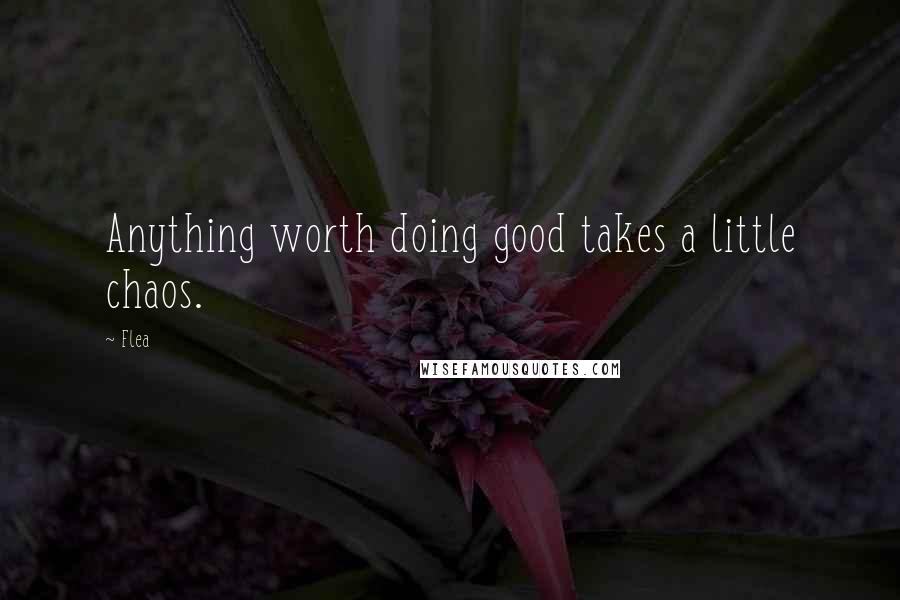 Flea Quotes: Anything worth doing good takes a little chaos.