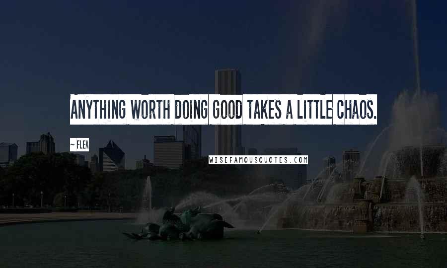 Flea Quotes: Anything worth doing good takes a little chaos.