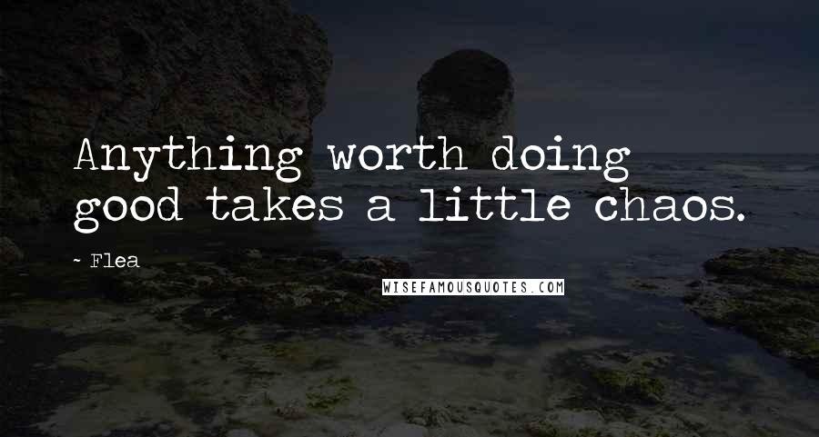 Flea Quotes: Anything worth doing good takes a little chaos.