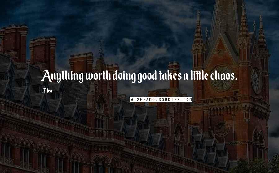 Flea Quotes: Anything worth doing good takes a little chaos.