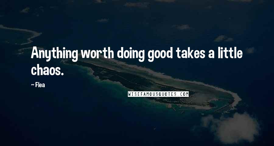 Flea Quotes: Anything worth doing good takes a little chaos.