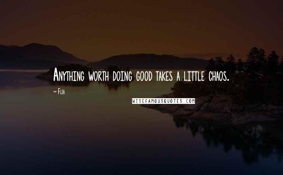 Flea Quotes: Anything worth doing good takes a little chaos.