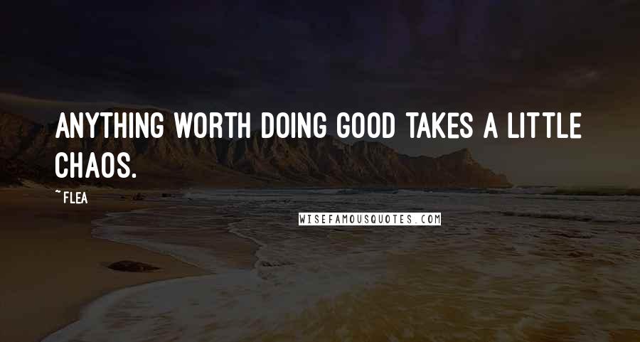Flea Quotes: Anything worth doing good takes a little chaos.