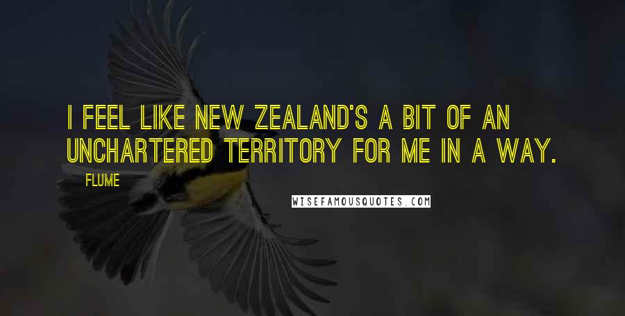 Flume Quotes: I feel like New Zealand's a bit of an unchartered territory for me in a way.